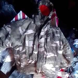 The Children's Place Camouflage Jacket - Green and Brown